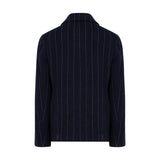 DOUBLE-BREASTED JACKET IN POLYESTER AND VISCOSE