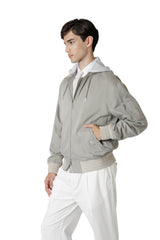 GIUBBINO BIMATERICO SETA E FELPA