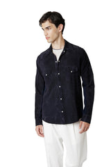 GIUBBINO IN PELLE SUEDE E JERSEY