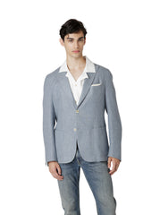 GIACCA MONOPETTO LINO LANA SETA