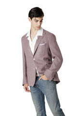 GIACCA MONOPETTO LINO LANA SETA