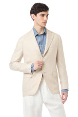 GIACCA MONOPETTO LINO LANA SETA