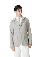 GIACCA CON CAPPUCCIO SETA E FELPA