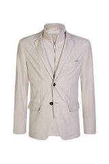 GIACCA CON PETTORINA SUEDE E MAGLIA