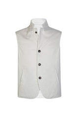 GILET REVERSIBILE LINO E COTONE