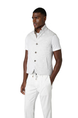 GILET REVERSIBILE LINO E COTONE