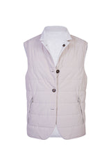 GILET REVERSIBILE LINO E COTONE