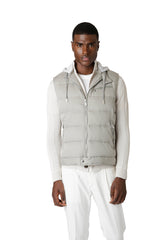 GILET BIMATERICO SETA E FELPA