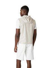 GILET CON CAPPUCCIO SETA