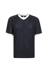 T-SHIRT SCOLLO V POLIAMMIDE ELASTANE FORATA