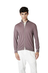 FULL ZIP SWEATER STANDING COLLAR