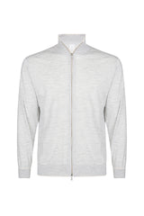 FULL ZIP SWEATER STANDING COLLAR