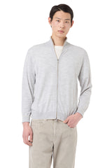 FULL ZIP SWEATER STANDING COLLAR