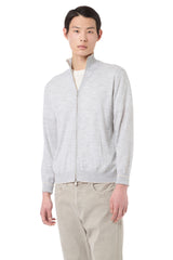 FULL ZIP SWEATER STANDING COLLAR