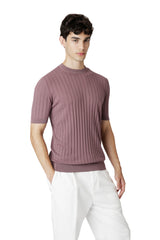 MAGLIA GIROCOLLO COTONE CREPE