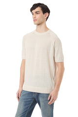 MAGLIA GIROCOLLO LINO