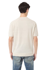 MAGLIA GIROCOLLO LINO