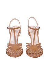 SANDALI TACCO IN NAPPA