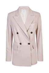 DOUBLE-BREASTED LEATHER JACKET