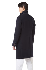 Cashmere wool double -breasted coat