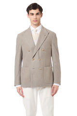 Cashmere wool double -breasted jacket