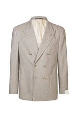 Cashmere wool double -breasted jacket