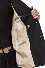 Double -breasted Cashmere Silk Wool Dress