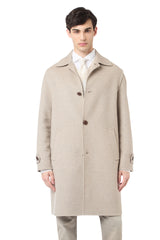 Cashmere single -breasted coat
