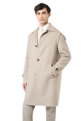 Cashmere single -breasted coat