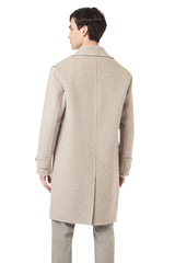 Cashmere single -breasted coat
