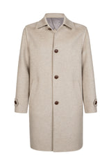 Cashmere single -breasted coat
