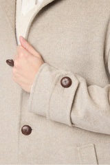 Cashmere single -breasted coat