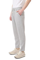 PANTALONE COTONE CASHMERE GESSATO
