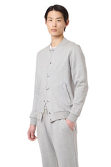 BOMBER FELPA COTONE CASHMERE GESSATO