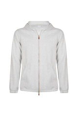 FELPA FULL ZIP COTONE CASHMERE SETA