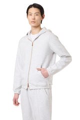 FELPA FULL ZIP COTONE CASHMERE SETA