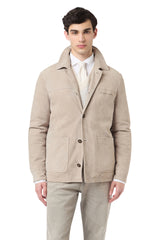 Suede leather jacket