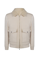 JACKET WITH SHEARLING LINING