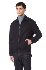 Full zip bomber wool