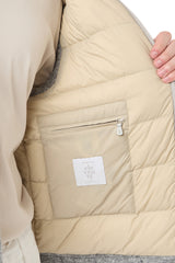 GILET CON CAPPUCCIO LANA CASHMERE