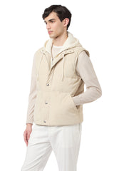 GILET BIMATERICO SUEDE