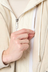 GILET BIMATERICO SUEDE