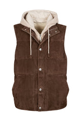 GILET BIMATERICO SUEDE