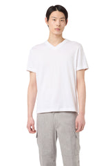 T-SHIRT SCOLLO V COTONE JERSEY