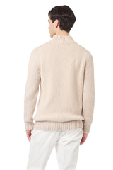 MAGLIA MEZZA ZIP LANA