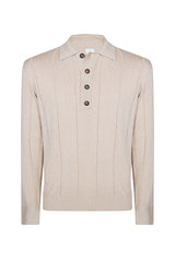 COTTON CASHMERE KNITTED POLO