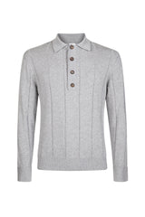 COTTON CASHMERE KNITTED POLO