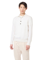 COTTON CASHMERE KNITTED POLO