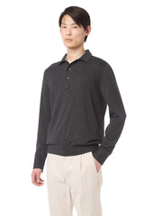 COTTON CASHMERE KNITTED POLO