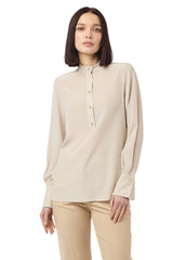 T-SHIRT GIROCOLLO CREPE DE CHINE DI SETA